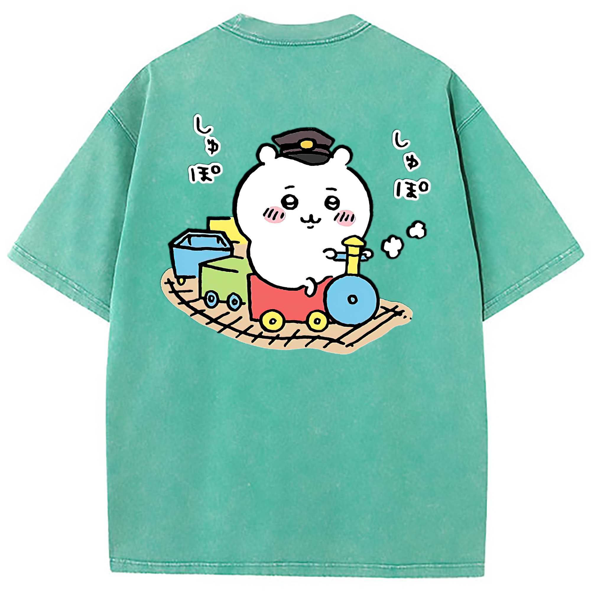 （画像用） ちいかわ ちいかわ Chii-kawa chiikawa 綿100% ヴィンテージ風 半袖Tシャツ（背面プリント）